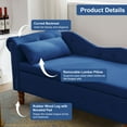 thumbnail image 4 of Aukfa Storage Chaise Lounge Chair Indoor Recliner with Pillow for Living Room Bedroom - Blue, 4 of 8