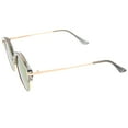 thumbnail image 4 of zeroUV - Round Transparent Half-Frame Cutout Mirror Flat Lens Cat Eye Sunglasses 51mm - 51mm, 4 of 5