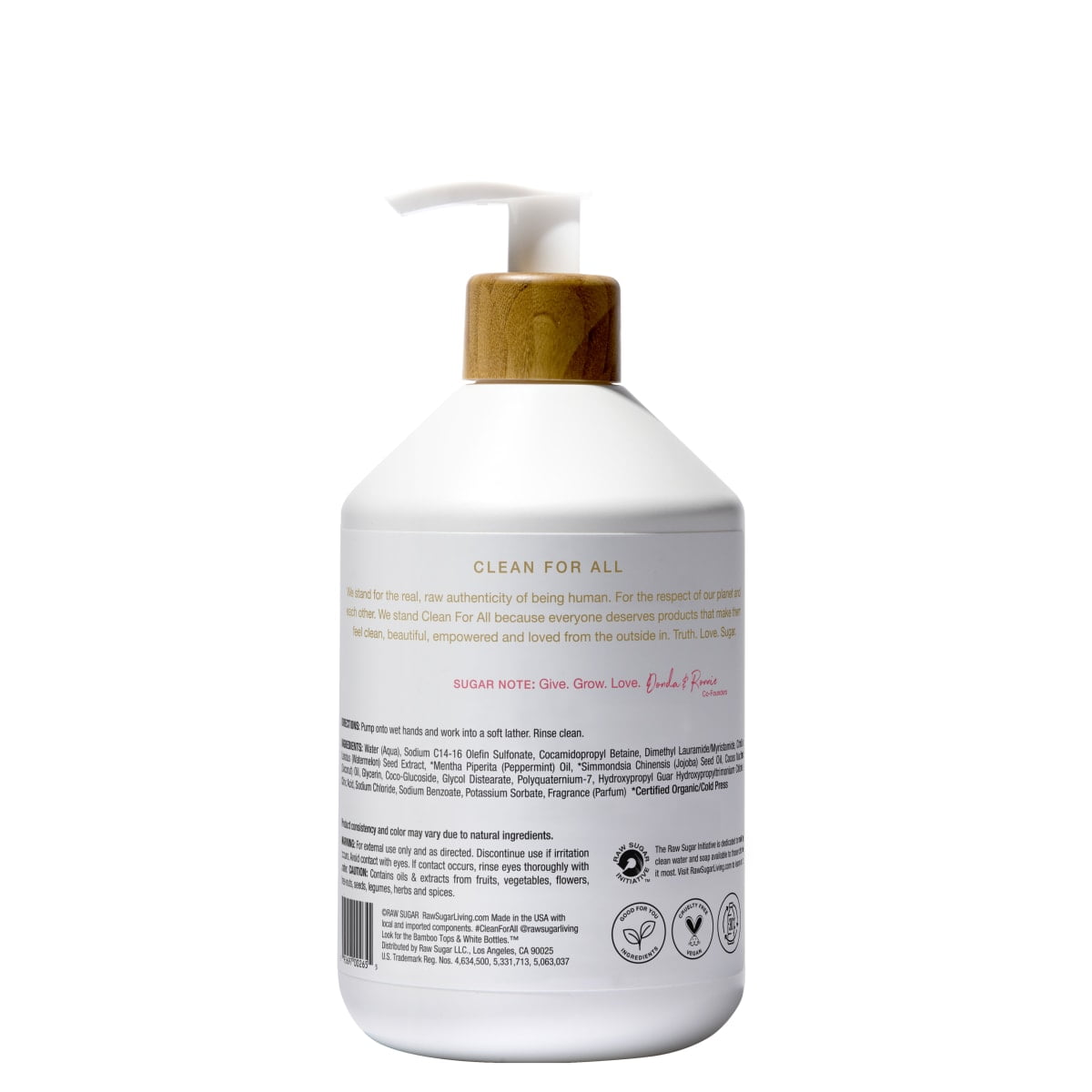 Raw Sugar Moisture Loving Hand Wash, Watermelon + Fresh Mint Hand Soap, 16.9 fl oz
