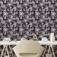 thumbnail image 2 of Ambesonne Grunge Peel & Stick Wallpaper for Home, Vintage Floral Garden Dreams, 13"x100", Dark Purple and Pale Tan, 2 of 5
