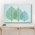 thumbnail image 3 of wall26 Canvas Print Wall Art Green, Blue &amp; Teal Transparent Leaf Collage Floral Plants Illustrations Realism Rustic Scenic Colorful Multicolor Ultra for Living Room, Bedroom, Office - 16"x24, 3 of 5