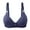 Navy, variant on Strapless Bra – Invisible Fit with Clear Straps Women's Front Side Buckle Lace Edge Without Steel Ring Movement Seamless Gathering Adjustment Yoga Sleep Large Bra