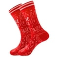 thumbnail image 1 of Kmbangi Christmas Adult Tube Socks with Cartoon Pattern, Vintage Style, 1 of 4