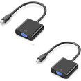 thumbnail image 1 of HUGFEGWE 2Pcs Mini DP to VGA Adapter Connector Converter for Microsoft Surface Laptop TV Monitor Projector (Color : Mini DP to VGA Black) CJB91-87156, 1 of 6