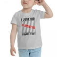 thumbnail image 3 of I Just Did 9 Months Finally Out Cute Toddler T-Shirts for Boys Girls (Gray, 4T), 3 of 5