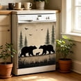 thumbnail image 4 of Bear Family Dishwasher Covers for The Front Magnetic,Vintage Forest Refrigerator Magnets Decoration,Reusable Dishwasher Cover Panel for Home Kitchen Decor 23x26 Inch, 4 of 6