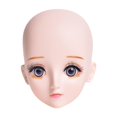 thumbnail image 1 of Cabeza de maniquí con extensión de pestañas, maniquí de belleza con pestañas, muñeca calva, muñeca skinhead, 1 of 9