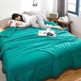 thumbnail image 4 of Clearance!! Summer Washed Cotton Summer Cool Quilt Solid Color Air-conditioned Quilt Single Double Thin Quilt Breathable And Comfortable Student Dormitory Quilt,59x80inch, 4 of 4
