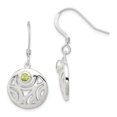 thumbnail image 1 of 925 Sterling Silver Peridot Round Dangle Earrings Drop, 1 of 6