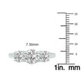 thumbnail image 4 of SZUL Women's 3 Carat TW Three Stone Lab Grown Diamond Ring in 14K White Gold, 4 of 5