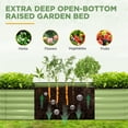 thumbnail image 4 of EAGLE PEAK 2-Tier Raised Garden Bed Planters, Coated Metal Raised Bed for Vegetables, Flowers and Herbs, Assembly Modular - 33in Overall Height, 41'' L x 43'' W, Olive Green, 4 of 10