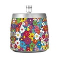 thumbnail image 7 of Yayeee Ashtray with Lid for Cigarette Smokeless Stainless Steel Home Ash Holder, Whimsical Floral, 7 of 7