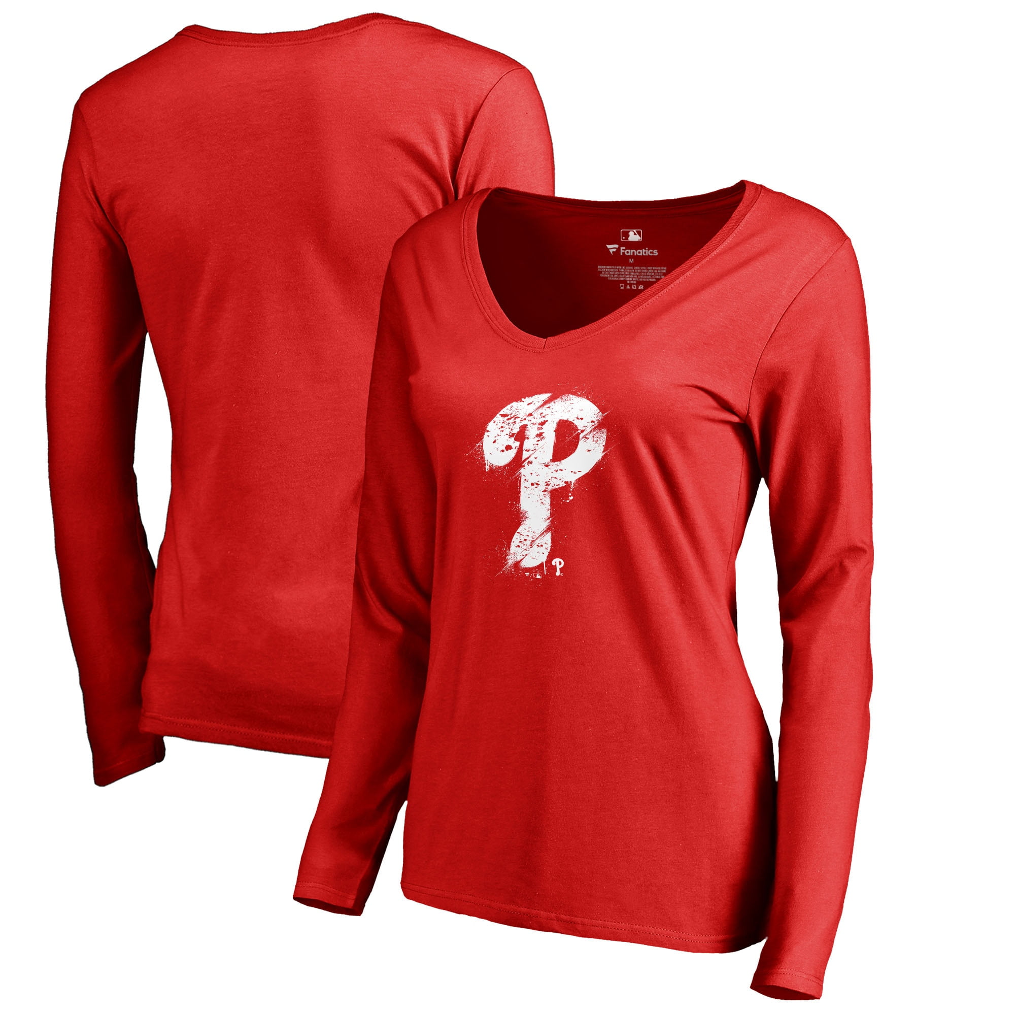 Philadelphia Phillies Fanatics Branded Women's Splatter Logo Long