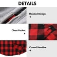 thumbnail image 3 of SPEEDRUN Men Casual Button Down Flannel Hoodies, Men's & Big Men's Hooded Flannel Shirt with Long Sleeves for Spring and Autumn, Single-layer without fleece, Sizes M-3XL, 3 of 6