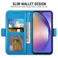 thumbnail image 5 of Compatible with Samsung Galaxy A54 5G Wallet Phone Case and Tempered Glass Screen Protector Flip Credit Card Holder Stand Mandala Flower Cell Cover for A545G A 54 54A 4G G5 SM A546U Women Men Blue, 5 of 8