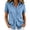 Light Blue, variant on Fashion Women's Short Sleeve Button Down Shirt Casual Blouse Collar Tops