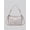 Light Gray, variant on Oil Wax PU Grid Stitch Mini Baguette Bag, 2 Straps Shoulder Crossbody Handbag for Women, Black