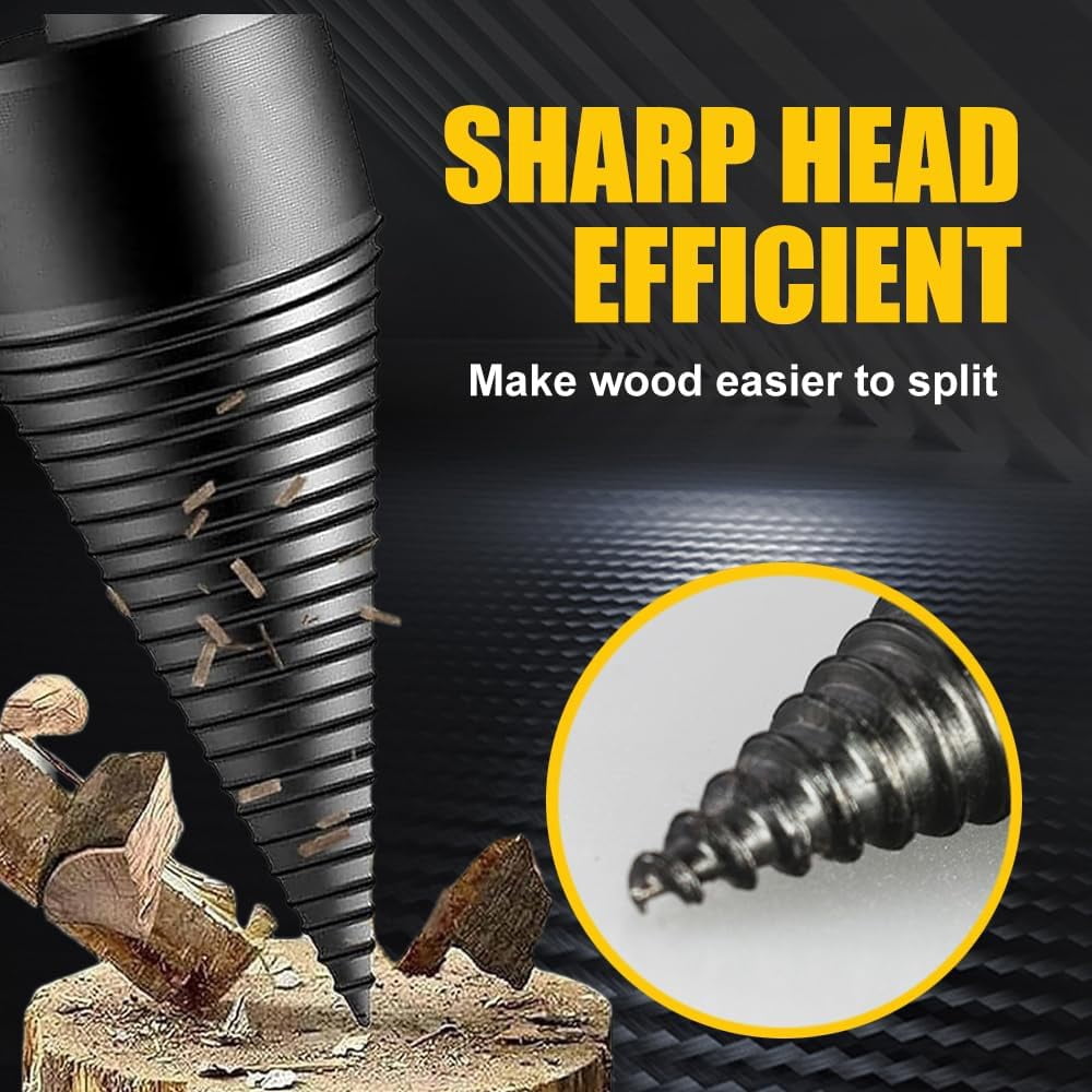 Firewood Drill Bit Set, 32mm Wood Splitters Drill Bit, Detachable Heavy Duty Electric Drills,  for Firewood, for Home and Outdoor Use