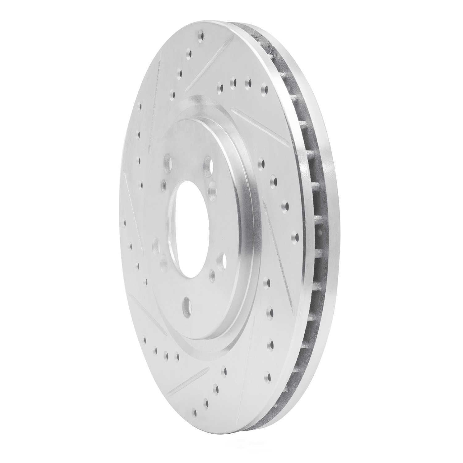 Dynamic Friction Company 631-58011L DFC Brake Rotor - Drilled And Slotted - Silver