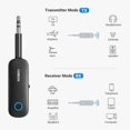 thumbnail image 2 of DualConnect Bluetooth Transmitter & Receiver - 3.5mm Aux Adapter for AirPods, Headphones, In-Flight TV, Car & Home Stereo Systems, 2 of 5
