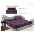 thumbnail image 2 of Gexandy 32" King Split Top Head Sheet Set 1800 Threads Top Sheet for Adjustable Bed 4 Piece Sheet Set 18" Deep Pocket for Sleep Number Bed - Plum, 2 of 8