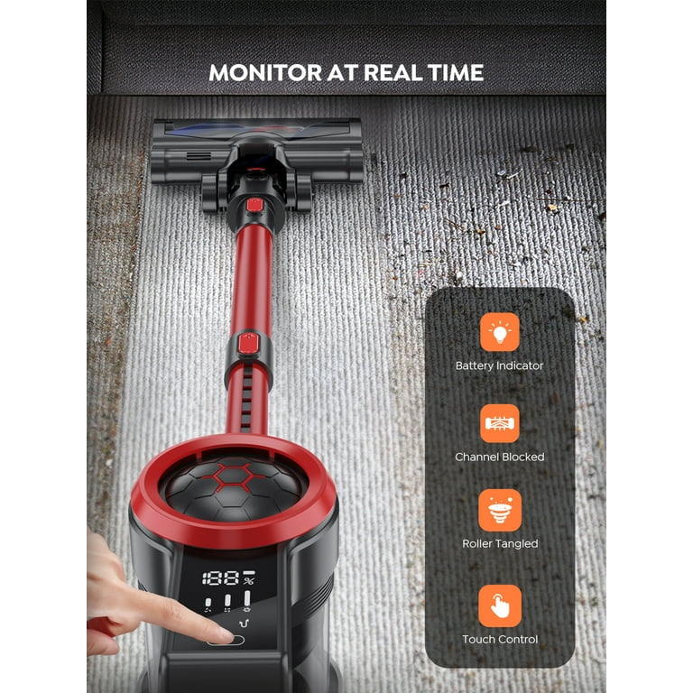 BUTURE Cordless Vacuum Cleaner, 450W Motor, 40KPA Suction, 60-Min
