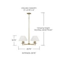 thumbnail image 3 of Capital Lighting 452241AD Gilda 4 Light 30" Wide Chandelier - Brass, 3 of 7