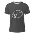 thumbnail image 4 of Mens T-Shirts Rugby Print Short Breathable Comfortable Grey Beach Vacation Fall Clothes size XXXL, 4 of 4