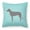 Blue, variant on Carolines Treasures BB3803PW1818 Irish Wolfhound Checkerboard Green Fabric Decorative Pillow