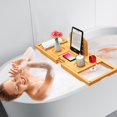 thumbnail image 4 of Bandeja para bañera Caddy Banlilu Premium, de bambú, ampliable, 4 of 7