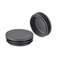 thumbnail image 1 of 10 Pcs Tapas redondas de plástico para tubos de 76mm de diámetro para barandilla, nuevo guardacoches negro, 1 of 3
