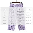thumbnail image 3 of Yertdoel Pajama Pants Women Elastic Waist Floral Printed Cotton Summer Thin Lounge Capris Loose Casual Soft Cozy Sleep Cropped Pants, 3 of 5