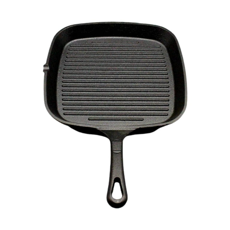 30cm Thickened Striped Cast Iron Steak Frying Pan Bbq Grill Plate Griddles  Meat Roasting Pan Uncoated Nonstick Cookware - Pans - AliExpress