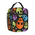 thumbnail image 2 of ZNDUO Halloween Spooky Skulls Pattern Lunch Bag, Reusable Leakproof Tote for Office, Work, School, Beach or Travel, 2 of 8