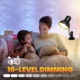 thumbnail image 4 of PYAN-Clip-on Reading Lamp Rechargeable Cordless Desk Lamp with Clamp, 15 Colors RGB Dimmable Clip Night Light Battery Operated for Bedside College Dorm Room Nursery Camping, Multicolor LEDs, 4 of 4
