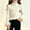 White, variant on Girls Turtleneck Ribbed Knit Sweater Furry Cuff Long Sleeve Slim Base Layer Tops Kids ,Cotton ,Toddler