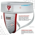 thumbnail image 5 of RDX Groin Protector with Cup for Muay Thai, Abdo Gear Men, White, M, 5 of 8