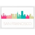 thumbnail image 3 of "San Francisco Color Skyline" Framed Painting Print, 3 of 5