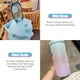thumbnail image 3 of Botella de agua de 2L con pajita Gran capacidad con asa para viajes deportes al aire libre gimnasio CACAGOO Morado, 3 of 7