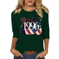 thumbnail image 2 of Aoochasliy Women's 1976 Letter Printed Tee Vintage Retro Comfy Casual 3/4 Sleeve Crew Neck Tops 50th Birthday Gift for Celebration Party Holiday Family Gathering, 2 of 4