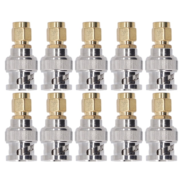 10 Uds SMA macho a BNC macho adaptador reemplazo conector de conversión de Cable Coaxial RF