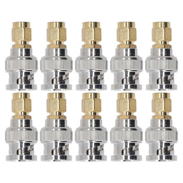 Conector adaptador macho NikouMX 10 piezas SMA macho a BNC macho adaptador cable coaxial