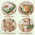 thumbnail image 4 of Renwick 42" Height Cactus Cat Tree with Scratching Posts and Platform, Brown/Green, 4 of 9