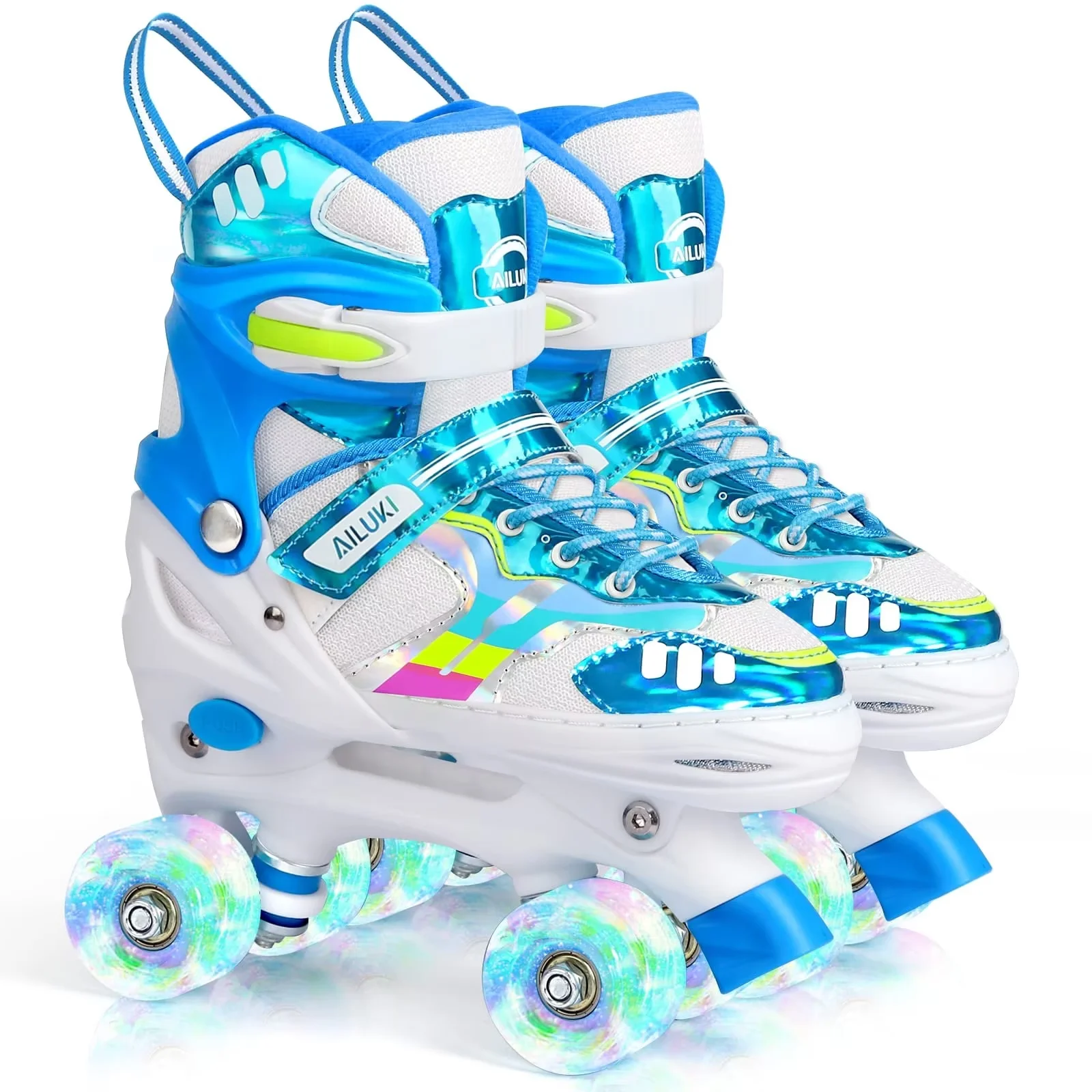 Roller Skates for Girls and Boys,4 Size Adjustable Kids Toddler Roller