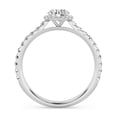 thumbnail image 3 of AFFY Halo Solitaire Engagement Rings For Women, 0.75 Carat (ctw) Lab Created Moissanite Promise Rings For Her In 10k Solid White Gold | VVS1 Quality Ring Size-5, 3 of 5