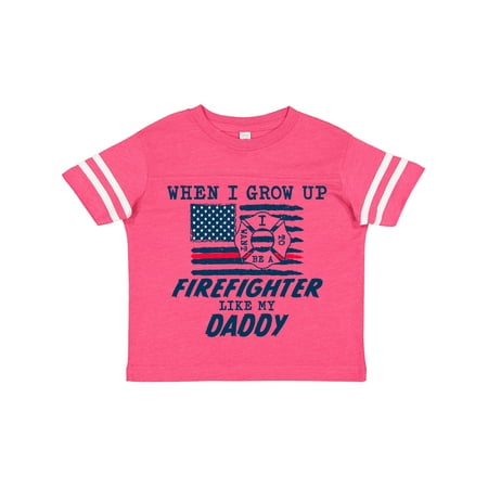 

Inktastic When I Grow Up I Want to Be a Firefighter Like My Daddy Gift Toddler Boy or Toddler Girl T-Shirt
