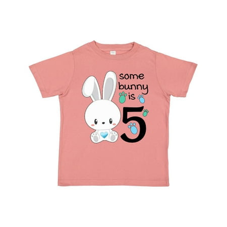 

Inktastic Somebunny is Five- 5th Birthday Bunny Gift Toddler Boy or Toddler Girl T-Shirt