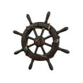 thumbnail image 2 of Nautical Boat Steering Wall Decor Figurine Craft Ship Rudder Shaped for Bathroom 34cm, 2 of 7