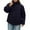 Black, variant on Yuanlong Womens Coats Plus Solid Button Front Stand Collar Long Sleeve Cropped Coat Fall Winter Outerwear Casual Jackets