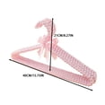 thumbnail image 3 of Inteprter 5 perchas de perlas para pantalones largos, elegante organizador para la colección de ropa de adultos, con lazo de perlas. Almacenamiento y organización del hogar Perchero rosa, 3 of 6